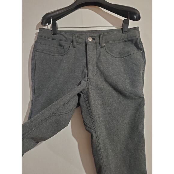 Lululemon ABC Skinny 34" Tech Canvas Pant Mens 30 Gray Commute Travel Casual - Picture 6 of 15